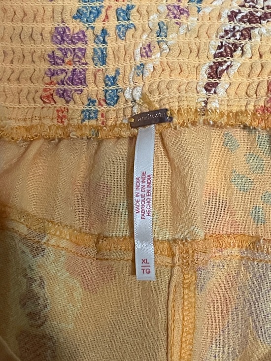 Free People We The Free Dawn On Me Cord WideLeg Pants Floral Paisley Bohemian XL - Picture 3 of 8